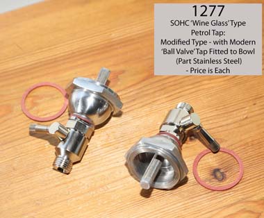 Norton SOHC Wine Glass Petrol Taps